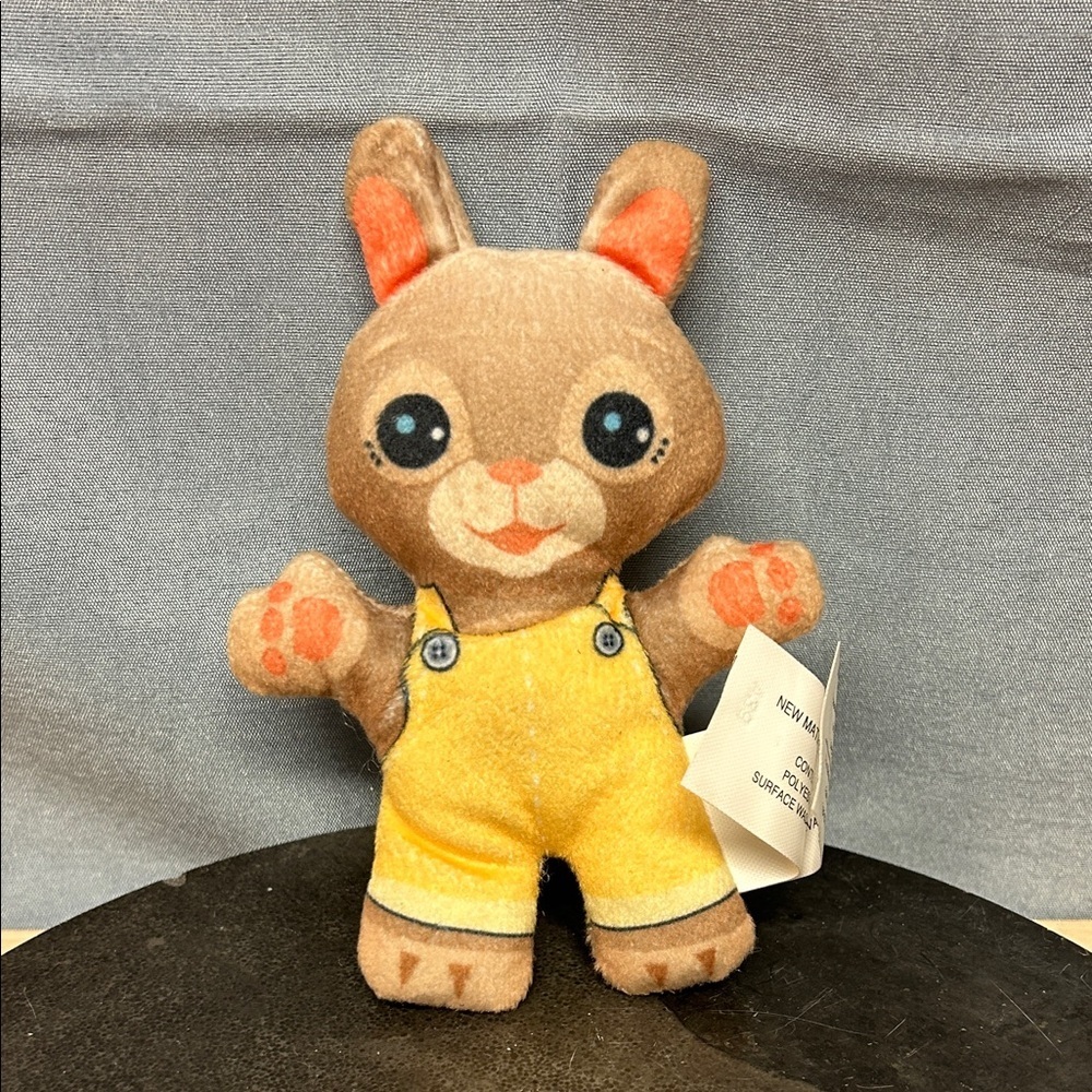 Plush Bunny McDonalds Happy Meal Toy 2020 Yellow Overalls Rabbit 5”